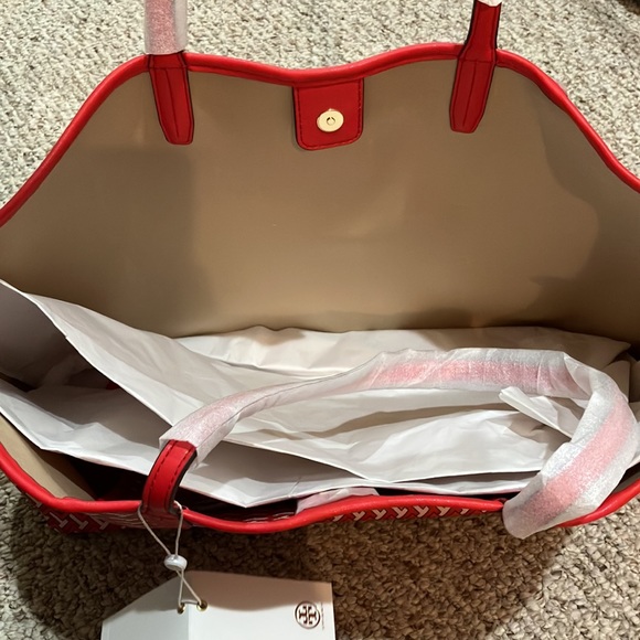 Tory Burch T Zag Tote, Red, #64206, Retail $399 - Picture 9 of 10